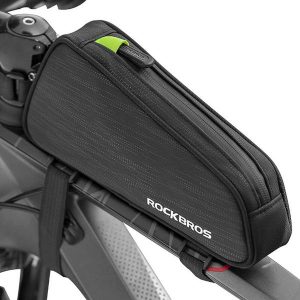 Torba rowerowa na ramę Rockbros 0,8L wodoodporna. Czarne torebki klasyczne ROCKBROS, bez wzorów, bez dodatków. Za 79,99 zł.