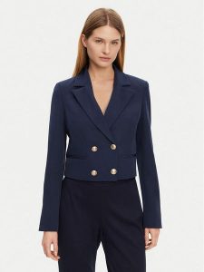Guess Marynarka W5GN67 WH9Y2 Granatowy Regular Fit. Niebieskie marynarki i żakiety Guess, l, z aplikacjami, z syntetyku. Za 329,99 zł.