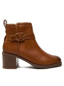 Clarks Botki Chamberly Trim 26178834 Brązowy. Brązowe botki Clarks, bez wzorów, ze skóry, bez obcasa, na słupku, bez zapięcia. Za 579,99 zł.