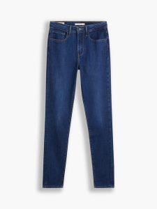 Levi´s Dżinsy "721" - Skinny fit - w kolorze granatowym rozmiar: W24/L32. Niebieskie jeansy z aplikacjami, z podwyższonym stanem. Za 197,63 zł.