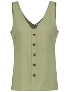 Eight2Nine Top w kolorze khaki rozmiar: S. Brązowe topy Eight2Nine, s, bez wzorów, bez kołnierzyka, bez ramiączek. Za 69,99 zł.