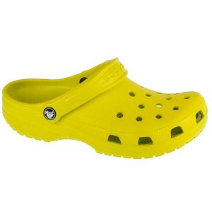 Klapki Crocs Classic 10001-312 zielone. Zielone klapki bez wzorów, bez obcasa. Za 311,70 zł.