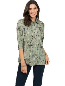 WITT WEIDEN Bluzka w kolorze zielonym rozmiar: 42. Zielone bluzki WITT WEIDEN, bez wzorów, z bawełny, bez kołnierzyka, bez ramiączek. Za 66,00 zł.