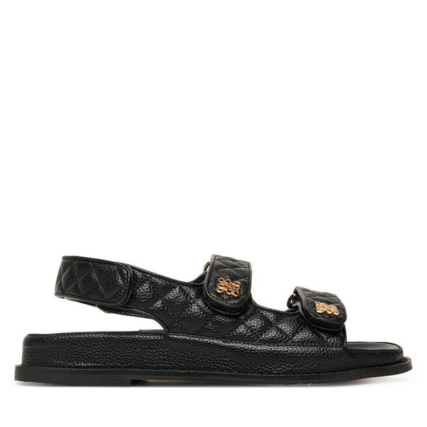 Sandały Nine West. Czarne klapki Nine West, bez wzorów, bez obcasa, na płaskiej podeszwie, bez zapięcia. Za 279,99 zł.