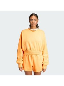 Adidas Bluza Soft Lux KA7017 Pomarańczowy Loose Fit. Brązowe bluzy ADIDAS, l, bez wzorów, z syntetyku, bez kaptura. Za 278,99 zł.