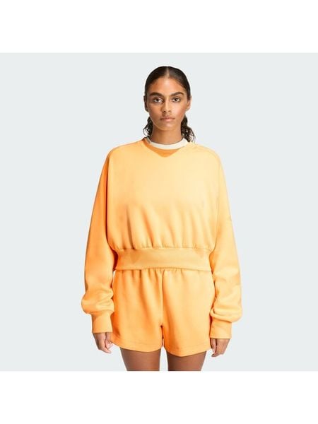 Adidas Bluza Soft Lux KA7017 Pomarańczowy Loose Fit. Brązowe bluzy ADIDAS, l, bez wzorów, z syntetyku, bez kaptura. Za 278,99 zł.