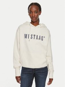 Mustang Bluza Margo 1013934 Écru Oversize. Bluzy Mustang, s, bez wzorów, z bawełny, bez kaptura. Za 159,99 zł.