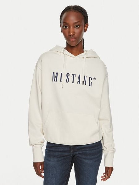 Mustang Bluza Margo 1013934 Écru Oversize. Bluzy Mustang, s, bez wzorów, z bawełny, bez kaptura. Za 159,99 zł.