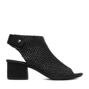 Sandały Rieker. Czarne sandały Rieker, bez wzorów, bez obcasa, na słupku, bez zapięcia. Za 319,99 zł.