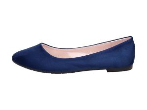 Granatowe baleriny damskie Sabatina Zh20-3. Niebieskie balerinki Sabatina, bez wzorów, z zamszu, bez obcasa, na obcasie, bez zapięcia. Za 89,00 zł.