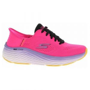 Buty do biegania damskie Skechers Max Cushioning Elite 2.0. Czerwone buty sportowe Skechers, bez wzorów, z materiału, bez zapięcia, do biegania. Za 470,50 zł.