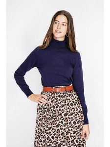 William de Faye Golf w kolorze granatowym rozmiar: 40. Niebieskie golfy William de Faye, bez wzorów, z kaszmiru. Za 192,33 zł.