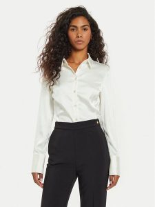 Guess Koszula Fernanda W3BH66 WFQC2 Écru Regular Fit. Koszule Guess, m, z aplikacjami, z syntetyku, bez kołnierzyka, bez ramiączek. Za 369,99 zł.