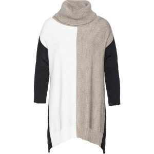Sweter bonprix ecru-beżowo-czarny. Golfy marki bonprix. Za 99,99 zł.
