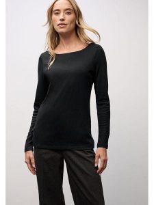 Street One Koszulka w kolorze czarnym rozmiar: 40. Czarne bluzki Street One, bez wzorów, street, bez kołnierzyka, bez ramiączek. Za 91,99 zł.