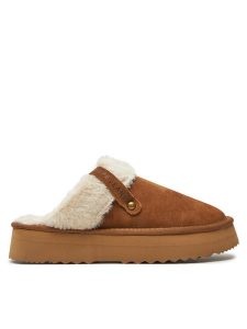 Pepe Jeans Kapcie PLS10421 Brązowy. Brązowe kapcie Pepe Jeans, bez wzorów, z jeansu. Za 269,99 zł.