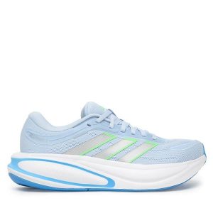 Buty do biegania adidas. Niebieskie buty sportowe ADIDAS, bez wzorów, bez zapięcia, do biegania. Za 299,99 zł.