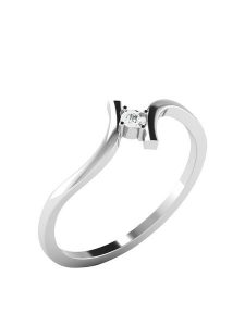 Vittoria Jewels Złoty pierścionek z diamentem rozmiar: 46. Szare pierścionki Vittoria Jewels, z diamentem, złote. Za 608,99 zł.