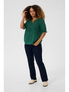 CULTURE Bluzka "Muxi" w kolorze zielonym rozmiar: XL. Zielone bluzki Culture, xl, bez wzorów, z bawełny, bez kołnierzyka, bez ramiączek. Za 100,99 zł.