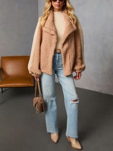 LA Angels Kurtka przejściowa w kolorze beżowym rozmiar: M. Brązowe kurtki LA Angels, m, bez wzorów, bez kaptura. Za 252,99 zł.