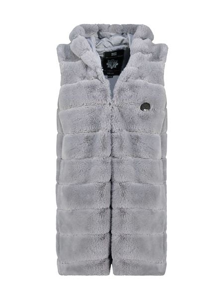 Geographical Norway Kamizelka polarowa "Uphemere" w kolorze szarym rozmiar: M. Szare kamizelki Geographical Norway, m, bez wzorów, z polaru, bez kołnierzyka, bez ramiączek, bez kaptura. Za 197,17 zł.