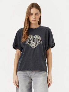 ONLY T-Shirt Lucy 15339887 Czarny Loose Fit. Czarne t-shirty ONLY, l, bez wzorów, z bawełny, bez kołnierzyka, bez ramiączek. Za 79,99 zł.