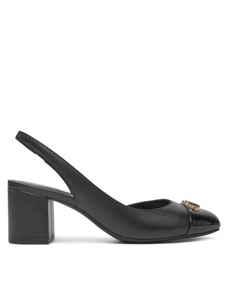 Michael Kors Czółenka Perla Flex Toe Cap Pump 40R5PLMP1L Czarny. Czarne czółenka Michael Kors, bez wzorów, ze skóry, bez obcasa, bez zapięcia. Za 489,99 zł.