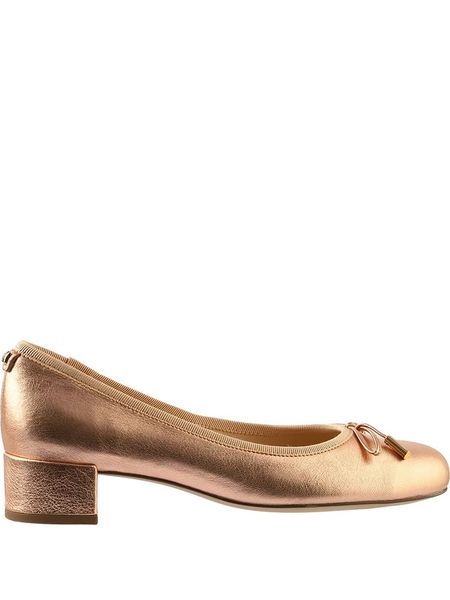 Högl Skórzane czółenka w kolorze złotym rozmiar: 37,5. Żółte czółenka HÖGL, bez wzorów, bez obcasa, bez zapięcia. Za 196,70 zł.