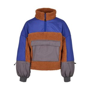 Kurtka damska trójkolorowa Urban Hiking Classics Sherpa. Brązowe kurtki Urban Classics, bez wzorów, bez kaptura. Za 275,00 zł.