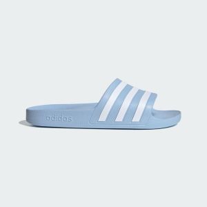 Klapki adilette Aqua. Białe klapki ADIDAS, bez wzorów, bez obcasa. Za 119,00 zł.