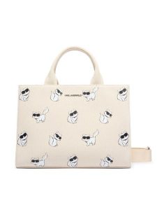 KARL LAGERFELD Torebka B3W50064 Beżowy. Brązowe torebki klasyczne KARL LAGERFELD, bez wzorów, z materiału, bez dodatków. Za 549,99 zł.