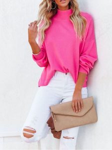 Milan Kiss Sweter w kolorze różowym rozmiar: S. Różowe swetry oversize Milan Kiss, s, bez wzorów, bez ramiączek. Za 152,99 zł.