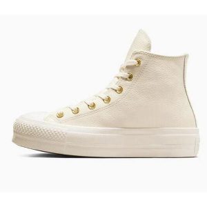 Buty CONVERSE CTAS LIFT HI Biały. Brązowe trampki Converse, bez wzorów, ze skóry, bez zapięcia. Za 390,99 zł.
