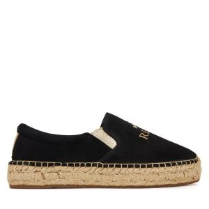 Espadryle REPLAY. Czarne espadryle Replay, bez wzorów, bez obcasa. Za 219,99 zł.