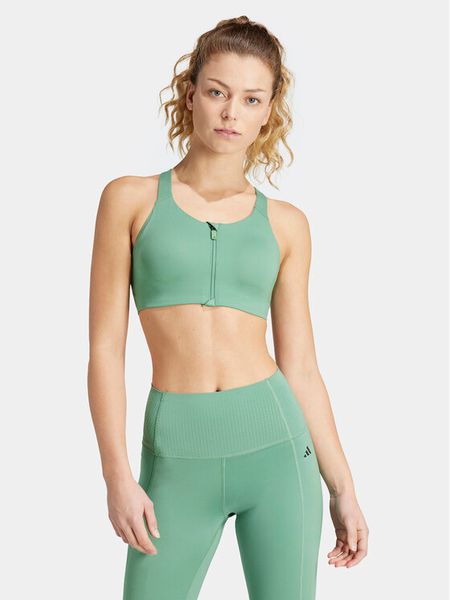 Adidas Biustonosz sportowy TLRD Impact Luxe IT6655 Zielony. Zielone biustonosze sportowe ADIDAS, bez wzorów, z syntetyku. Za 239,99 zł.