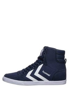 Hummel Sneakersy w kolorze granatowym rozmiar: 38. Niebieskie trampki Hummel, bez wzorów, z materiału, za kostkę, bez zapięcia. Za 122,38 zł.