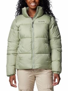 Columbia Kurtka zimowa "Puffect II" w kolorze zielonym rozmiar: XS. Zielone kurtki Columbia, na zimę, xs, bez wzorów, z puchu, bez kaptura. Za 299,95 zł.