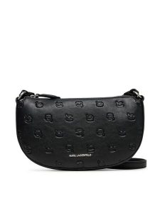 KARL LAGERFELD Torebka A3W32090 Czarny. Czarne listonoszki KARL LAGERFELD, bez wzorów, ze skóry, bez dodatków. Za 449,99 zł.