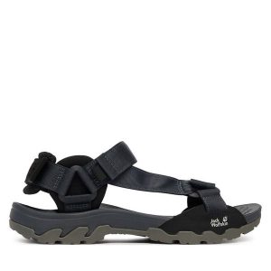 Sandały Jack Wolfskin. Czarne buty trekkingowe Jack Wolfskin, bez wzorów, bez obcasa, bez zapięcia. Za 379,99 zł.