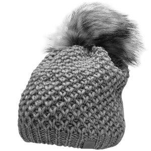 Czapka damska 4F. Szare czapki 4f, bez wzorów, z materiału, sportowe. Za 52,99 zł.