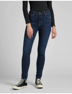 LEE IVY DAMSKIE SPODNIE JEANSOWE WORN WILLOW L32ETVVA 112143844. Białe rurki Lee, z bawełny. Za 209,99 zł.