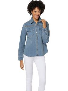 WITT WEIDEN Bluzka dżinsowa w kolorze niebieskim rozmiar: 42. Niebieskie bluzki WITT WEIDEN, bez wzorów, bez kołnierzyka, bez ramiączek. Za 87,61 zł.