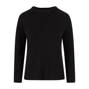 Sweter damski Urban Classics Rib. Czarne swetry klasyczne Urban Classics, na zimę, bez kołnierzyka. Za 191,00 zł.