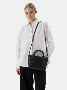 KARL LAGERFELD Torebka B1W30262 Czarny. Czarne torebki klasyczne KARL LAGERFELD, bez wzorów, ze skóry, bez dodatków. Za 664,99 zł.