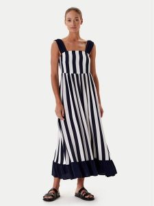 Tatuum Sukienka letnia Daliana 1 T2510.212 Granatowy Relaxed Fit. Niebieskie kombinezony Tatuum, na lato, bez wzorów, z wiskozy, bez kołnierzyka, bez ramiączek. Za 309,99 zł.