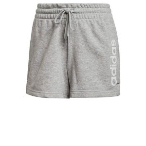 Calções Essensials Slim Logo de Ginástica e Pilates em Algodão Mulher. Białe szorty ADIDAS, bez wzorów, sportowe. Za 74,00 zł.