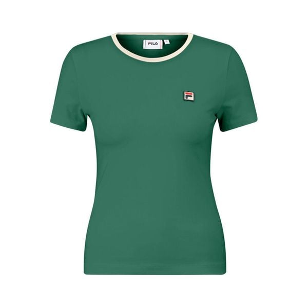 Slim fit T-shirt damski Fila Lectoure. Zielone koszulki sportowe Fila, bez wzorów, bez ramiączek. Za 152,50 zł.