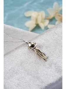 Lodie Silver Srebrny naszyjnik z elementem ozdobnym - dł. 42 cm rozmiar: onesize. Szare naszyjniki Lodie Silver, srebrne. Za 84,45 zł.