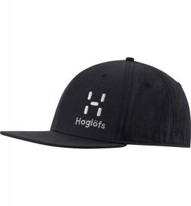 HAGLOFS Czapka z daszkiem HAGLÖFS LOGO CAP true black-S/M. Czarne czapki Haglöfs, bez wzorów, z elastanu, biznesowe. Za 52,40 zł.