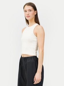 4F Top 4FWSS24TSLEF066 Écru Slim Fit. Topy 4f, s, bez wzorów, z bawełny, bez kołnierzyka, bez ramiączek. Za 49,99 zł.